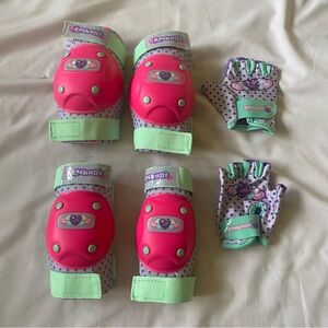 Raskullz Pink and Green Protective Gear Set